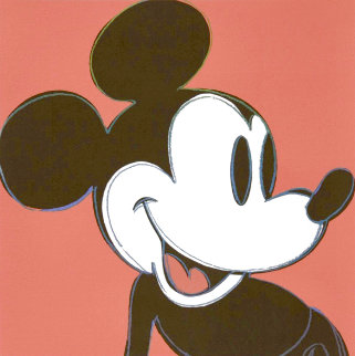 Mickey Mouse in Red Background Limited Edition Print - Andy Warhol