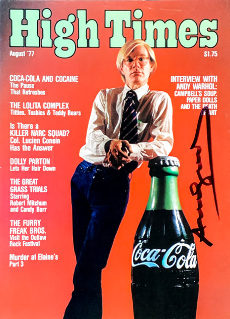 High Times Magazine August 1977 HS - Andy Warhol on Cover Other by Andy Warhol