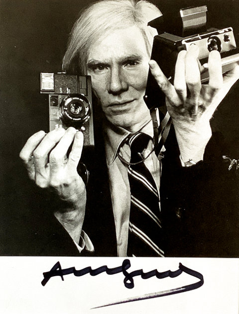 Andy Warhol with Cameras 1970 HS Photography by Andy Warhol