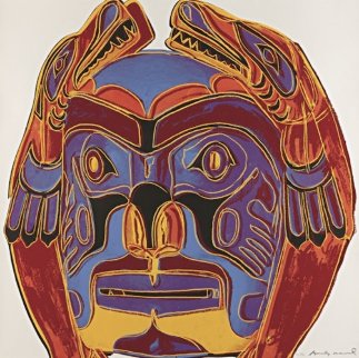 Cowboys: Northwest Coast Mask FS II.380 1986 Limited Edition Print - Andy Warhol Cowboys: Northwest Coast Mask FS II.380 1986 Limited Edition Print - Andy Warhol