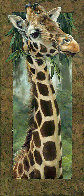 Curious Giraffe I And II   2005, Original Oils on Canvas, 46”x20” Original Painting by Val  Warner - 1