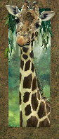 Curious Giraffe I And II   2005, Original Oils on Canvas, 46”x20” Original Painting by Val  Warner - 2