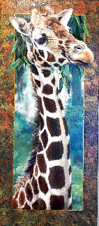 Curious Giraffe No. 1 AP Super Huge Limited Edition Print - Val Warner Curious Giraffe No. 1 AP Super Huge Limited Edition Print - Val Warner