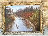 Autumn Along the Brazos 1982 43x55 Huge - Texas Original Painting by Hal Warnick - 1