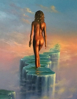 Dream Walker 2003 32x30 Original Painting - Jim Warren Dream Walker 2003 32x30 Original Painting - Jim Warren
