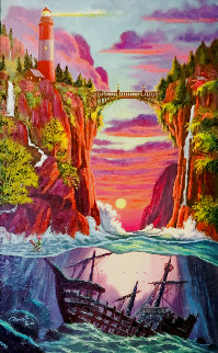 Sunset Crossing AP 2020 Embellished Limited Edition Print - Jim Warren Sunset Crossing AP 2020 Embellished Limited Edition Print - Jim Warren
