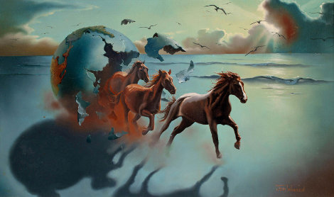 Running Wild 1977 Original Painting - Jim Warren
