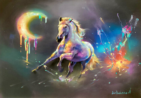 Dreamworld 2023 34x40 Acrylic on Canvas - Huge Original Painting - Jim Warren