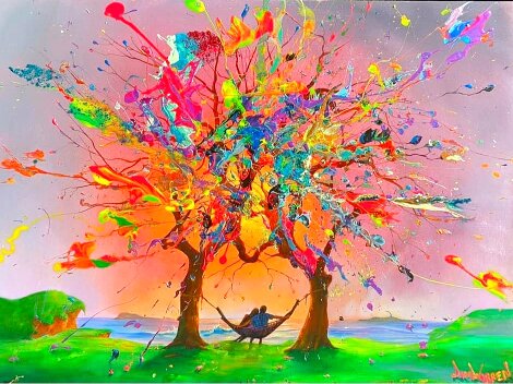 Trees of Love 2023 Embellished  - Huge Limited Edition Print - Jim Warren