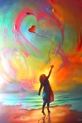 Love and Joy to the World - Huge 42x28 - Giclee on Canvas Limited Edition Print - Jim Warren