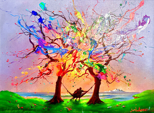 Love Makes the World Magical 2021 32x42 - Huge Embellished Giclee on Canvas Limited Edition Print by Jim Warren Love Makes the World Magical 2021 32x42 - Huge Embellished Giclee on Canvas Limited Edition Print by Jim Warren