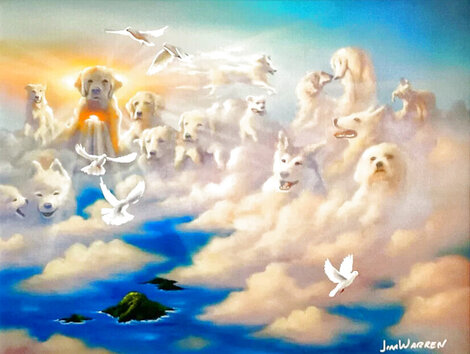 Companions Above the Clouds HC 2018 - Framed Giclee on Canvas Limited Edition Print - Jim Warren