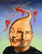 When Great Minds Combine 2013 Steve Jobs - Dali 28x22 Original Painting by Jim Warren - 0