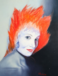 Untitled Portrait 1969 30x20 Original Painting by Jim Warren
