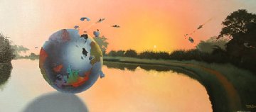 Untitled Painting 15x36 Original Painting - Jim Warren Untitled Painting 15x36 Original Painting - Jim Warren