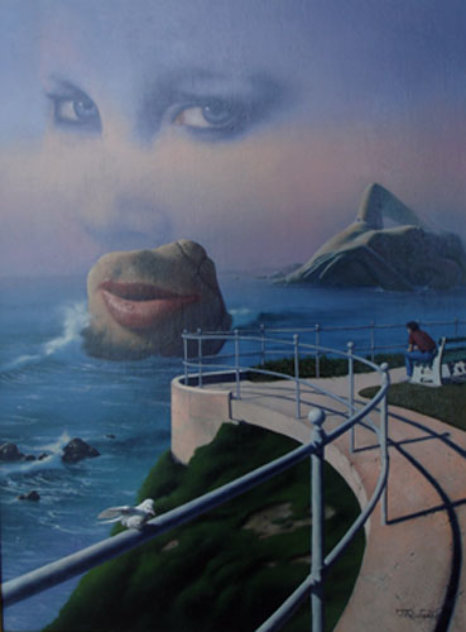 She's on My Mind 1985 24x18 Original Painting by Jim Warren