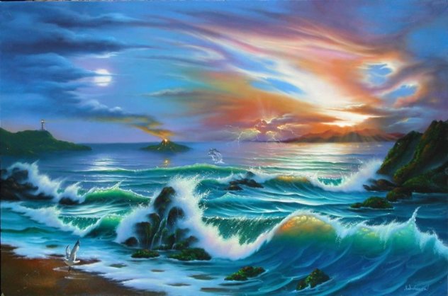 Night And Day 2009 24x36 Original Painting by Jim Warren