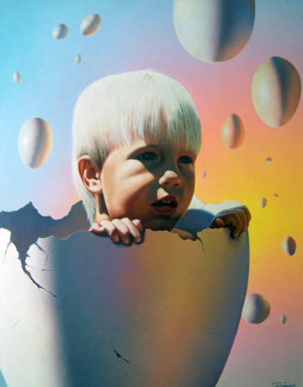 Reborn 1980 35x29 Original Painting by Jim Warren Reborn 1980 35x29 Original Painting by Jim Warren