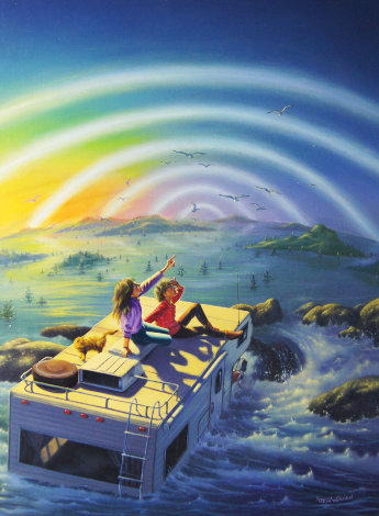Flood 1989 28x22 Original Painting - Jim Warren