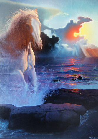 Wild Spirit 1985 33x26 Original Painting - Jim Warren