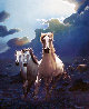 Untitled Horses 1980 24x20 Original Painting by Jim Warren - 0