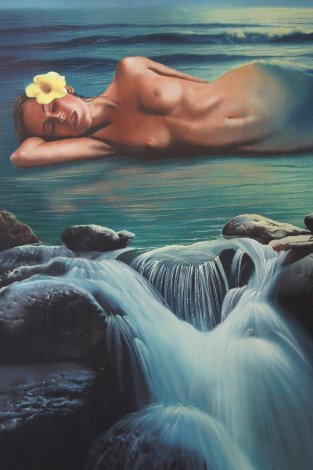 Dreamer 1981 34x28 Original Painting - Jim Warren