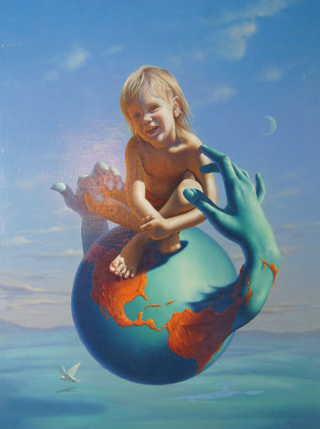 Peace on Earth 1990 26x32 Original Painting - Jim Warren
