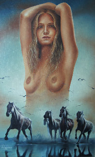 Freedom 1978 26x38 Original Painting by Jim Warren