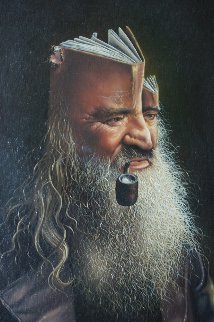 Wise Man 1978 32x26 Original Painting by Jim Warren
