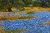 Blue And Gold 48x38 Original Painting by W.A. Slaughter - 5