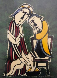Washing the Disciple's Feet 1993 Limited Edition Print - Sadao Watanabe Washing the Disciple's Feet 1993 Limited Edition Print - Sadao Watanabe