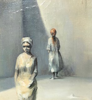 Silence 1990 14x17 Original Painting - Robert Watson Silence 1990 14x17 Original Painting - Robert Watson