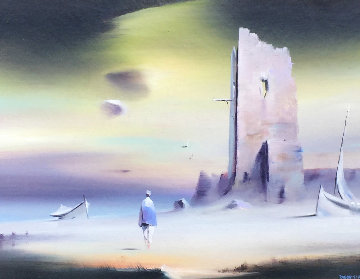 Fishermans Tower 18x22 Original Painting - Robert Watson Fishermans Tower 18x22 Original Painting - Robert Watson