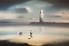 Lighthouse 1974 33x43 (Early) Huge Original Painting by Robert Watson - 0