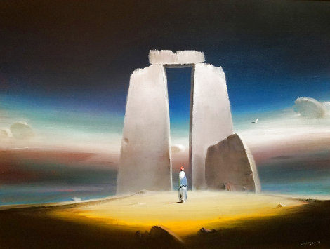 Archway of Time 18x24 Original Painting - Robert Watson