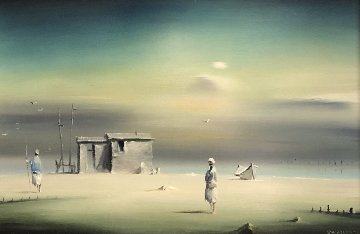 Morning Dream 1971 14x18 Original Painting - Robert Watson