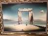 Monument 1977 31x43 - Stone Henge Original Painting by Robert Watson - 1