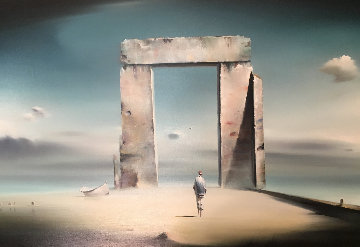 Monument 1977 31x43 Original Painting - Robert Watson Monument 1977 31x43 Original Painting - Robert Watson