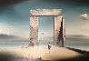 Monument 1977 31x43 - Stone Henge Original Painting by Robert Watson - 0