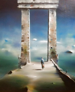 Ancient Arch 37x33 Original Painting - Robert Watson Ancient Arch 37x33 Original Painting - Robert Watson