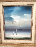 Two Figures on Beach 1977 16x12 Original Painting by Robert Watson - 1