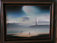 Lighthouse 1984 18x24 Original Painting by Robert Watson - 1 Lighthouse 1984 18x24 Original Painting by Robert Watson - 1