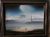 Lighthouse 1984 18x24 Original Painting by Robert Watson - 1
