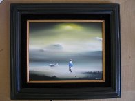 Yellow Sky 1977 12x14 Original Painting by Robert Watson - 1 Yellow Sky 1977 12x14 Original Painting by Robert Watson - 1