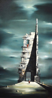 Time for Leaving 1956 40x22 Super Huge Original Painting - Robert Watson Time for Leaving 1956 40x22 Super Huge Original Painting - Robert Watson