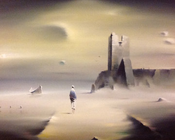 Walking Man 1975 24x28 Original Painting - Robert Watson Walking Man 1975 24x28 Original Painting - Robert Watson