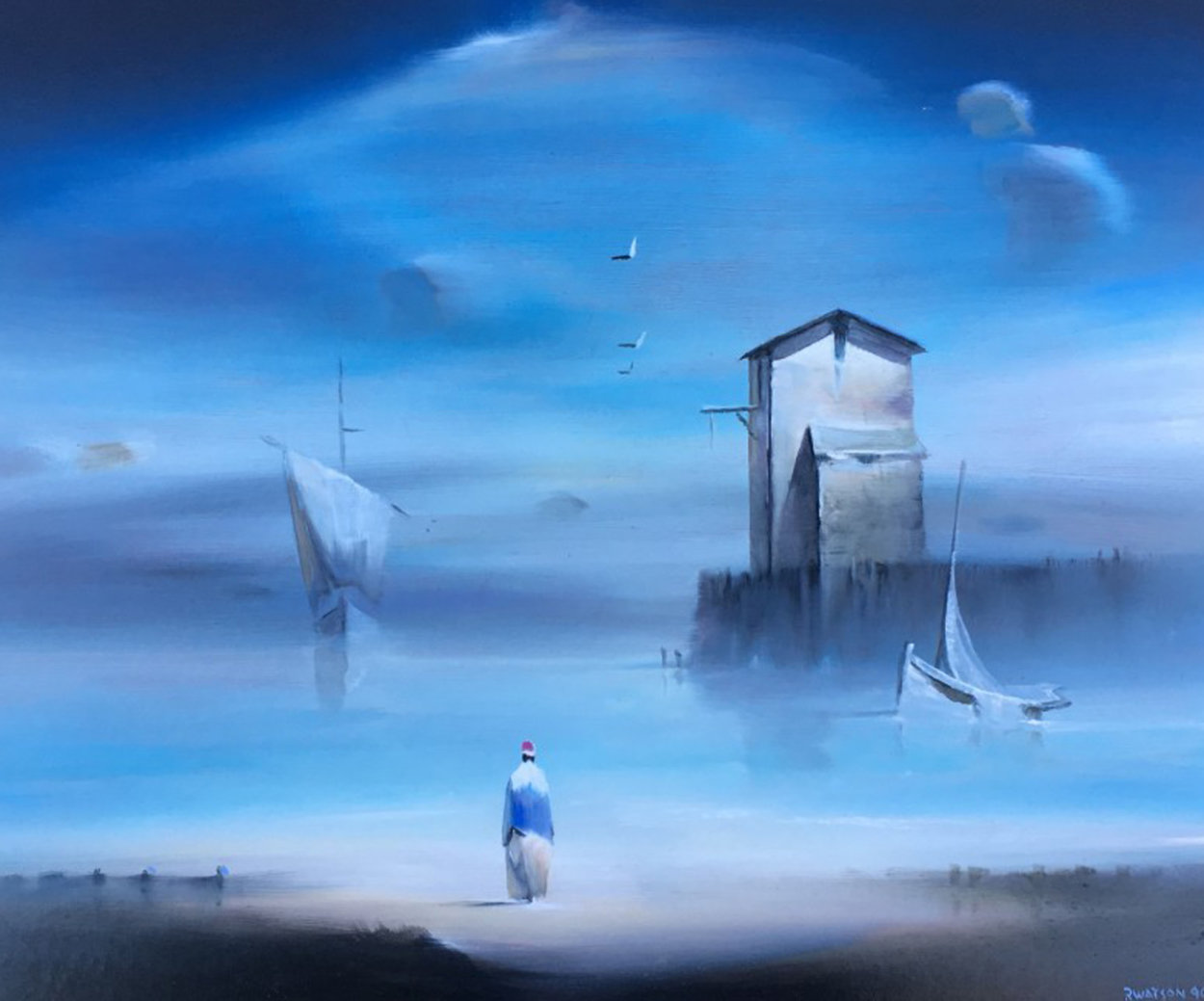 From the Sea II 1990 27x23 Original Painting by Robert Watson From the Sea II 1990 27x23 Original Painting by Robert Watson