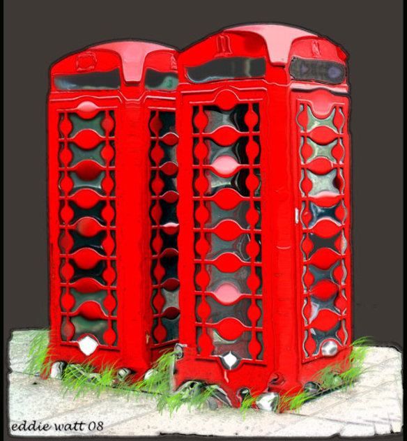 Phone Boxes in Love - Framed Suite of 4 2008 Huge Limited Edition Print by James Watt