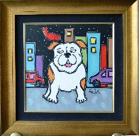 Red Bird Bulldog 2009 23x23 Original Painting by Eric Waugh - 1 Red Bird Bulldog 2009 23x23 Original Painting by Eric Waugh - 1