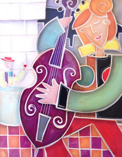 Purple Bass Jazz 2007 Limited Edition Print by Eric Waugh